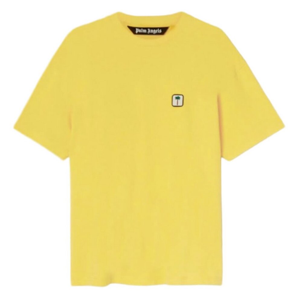 Palm Angels Yellow PXP Palm Patch T-shirt - Small, Authentic 🇮🇹